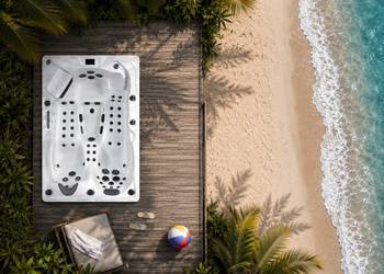 Jacuzzi ogrodowe spa TOPAZ 3-osobowa wodospad ozonator
