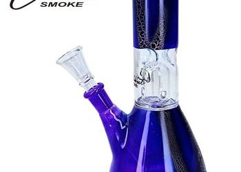 Bongo Szklane Fajka Wodna z Filtracją Dymu i Lodową Komorą z Graffiti