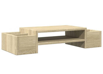 Podstawka pod monitor z przegródkami dąb sonoma 70x27x15 cm WM-854681