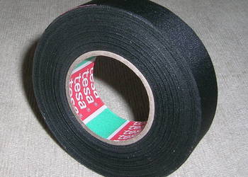 Taśma do wiązek czarna parciana 9mm 25m 160um