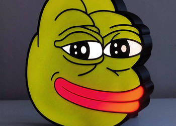 Żaba Pepe frog meme smutna żaba z memów lampka logo LED Sad Pepe prezent