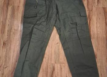 nowe bawełniane spodnie w kolorze khaki na wzrost 185 cm brak metki
