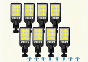 Lampa solarna , uliczna, czujnik ruchu i zmierzchu, zestaw 8 lamp