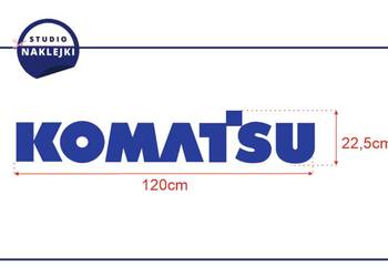 Naklejki Komatsu Granatowe Logo Logotyp Nalepka Koparka 120x22,5 1 szt