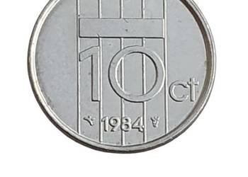 Stara moneta Holandia 10 centów 1984 rok unikat kolekcjonerski antyk