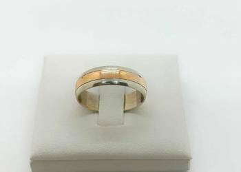 Złota Obrączka pr 585 oraz 925 3,35g (Rozmiar 19)