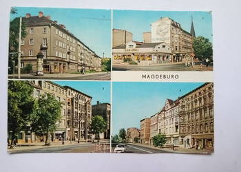 Pocztówka Magdeburg z 1980r. + Znaczek