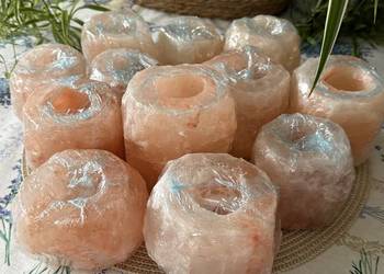 12x Świecznik solny z soli himalajskiej lampa solna naturalny jonizator