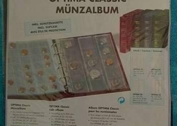 Klaser album na monety niemiecki z wkładkami nowy zafoliowany
