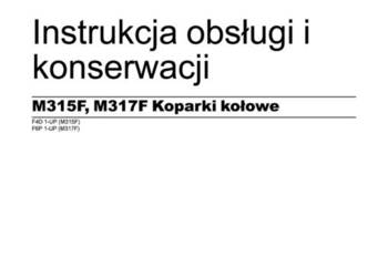 CAT M315F M317F koparka gąsienicowa Instrukcja obsługi  DTR