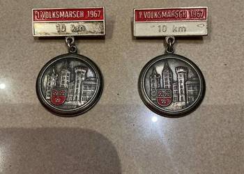 Stary Medal - I VOLKSMARSCH 1967, I Marsz Ludowy 1967 - Niemcy - 2 szt