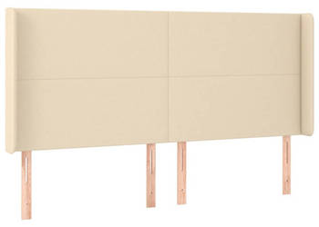 Zagłówek uszak kremowy 203x16x118/128 cm tkanina WM-3119327