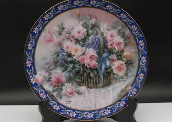 Porcelanowy Talerz Kolekcjonerski „Roses” – Lena Liu (1992)