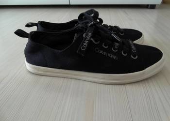 Buty Calvin Klein Sportowe Płócienne Czarne 38