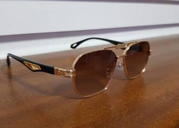 Piękne męskie okulary lub unisex nowość 2026 luksusowe pozłacane 8