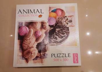 Puzzle TREFL - KOTY - Animal Collection - 2 x 500 elem.