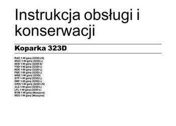 Instrukcja obsługi DTR koparka gąsienicowa Caterpillar 323D