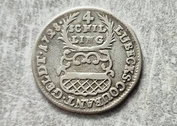 125) NIEMCY srebro - 4 Schilling  - 1728 r. - JJJ