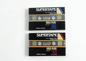 Zestaw kaset SUPERTAPE Realistic Gold Plus 60 & 90 - NOWE w folii (NOS)