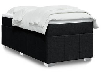 Łóżko z Materacem Kontynentalne Czarne Do Sypialni 80x200 cm WM-3285430