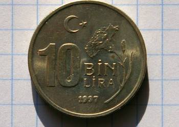 10 000 LIRA ( 10 BIN LIRA ) 1997 ROK - TURCJA