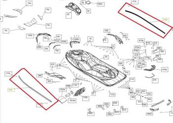 Odbojnica do skutera wodnego Sea-Doo rxp rxt wake gti gtx gtr BRP 291003872