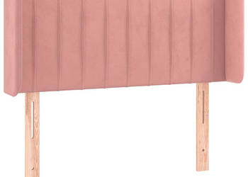 Zagłówek do łóżka z LED różowy 83x16x78/88 cm aksamit WM-3123509