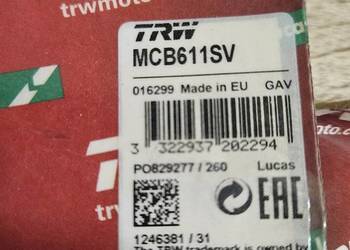 KLOCKI HAMULCOWE TRW MCB611SV Yamaha