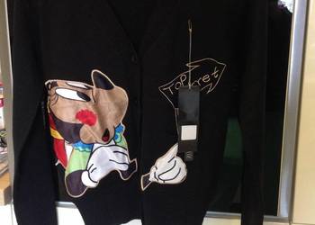 Sweter kaszmirowy Rozpinany Damski rozm XS/S Aplikacja Nowy