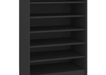 Szafka na buty czarna 60x35x92 cm materiał drewnopochodny WM-808946