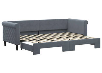 Sofa rozsuwana ciemnozielona aksamit 80x200 cm WM-3197765