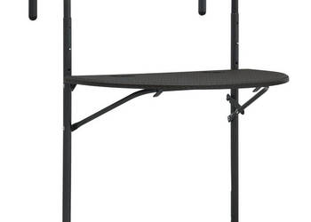 Wiszący stolik balkonowy brązowy 60x64x835 cm plastikowy WM-47895