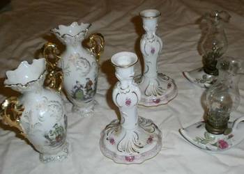 Piękny Porcelanowy Komplet w Stylu Miśnieńskim - "ROKOKO".