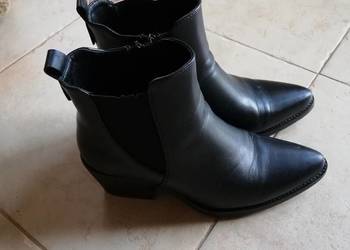 Buty botki kozaki czarne 38 można powiedzieć nowe
