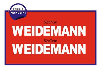 Naklejki WEIDEMANN 52x7cm 2szt ładowarka kołowa teleskopowa nalepka