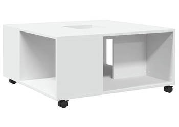 Stolik kawowy biały 80x80x40 cm materiał drewnopochodny WM-853173