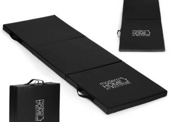 Materac gimnastyczny czarny do ćwiczeń fitness 182x60 cm