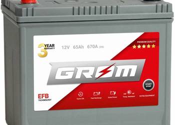 Akumulator 65Ah 670A GROM EFB START&STOP  Japan Prawy Plus