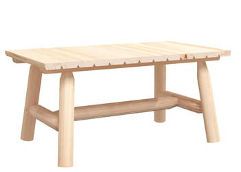 Stolik kawowy 90x50x41 cm lite drewno świerkowe WM-363353