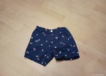 Krótkie spodenki szorty dla dziewczynki H&M - motylki kwiatki