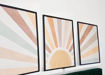 3 plakaty/tryptyk słońce