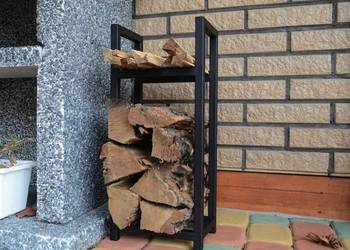 Metalowy stojak na drewno NA WYMIAR loft malowany proszkowo