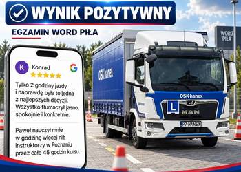 Nauka jazdy kat C | pojazdy egzaminacyjne word piła |