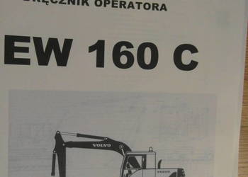 dtr instrukcja obsługi koparka volvo ew160C i inne