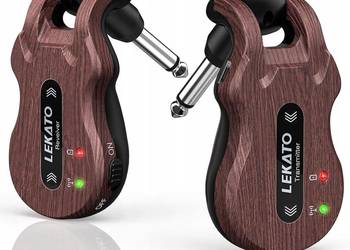 System bezprzewodowy do gitary basowej, ładowalny LEKATO 5,8 GHz