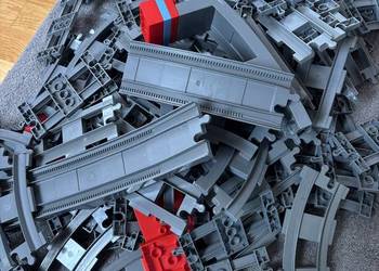 LEGO Duplo tory kolejowe ogromny zestaw rozjazdów i zakrętów