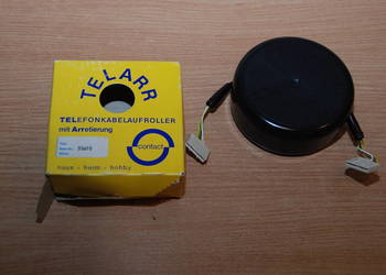 Kolekcjonerski zwijacz przewodu bęben kablem telefonicznym DDR NRD PRL