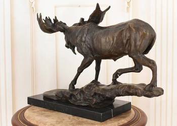 Łoś z Brązu - Figura Rzeźba Myśliwska - Brąz - Prezent Dekoracja Łoś z Brązu - Figura Rzeźba Myśliwska - Brąz - Prezent Dekoracja