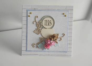 Kartka Komunia Święta handmade ręcznie robiona