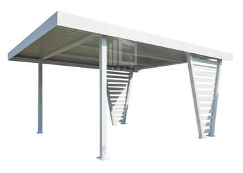 Carport V PREMIUM 4x5m Wypełnienie panelami Wiata samochodowa ID1199